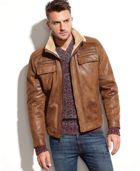 macy's men's leather jacket sale.